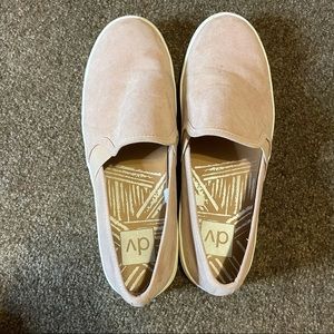 Rose pink slip-on shoes